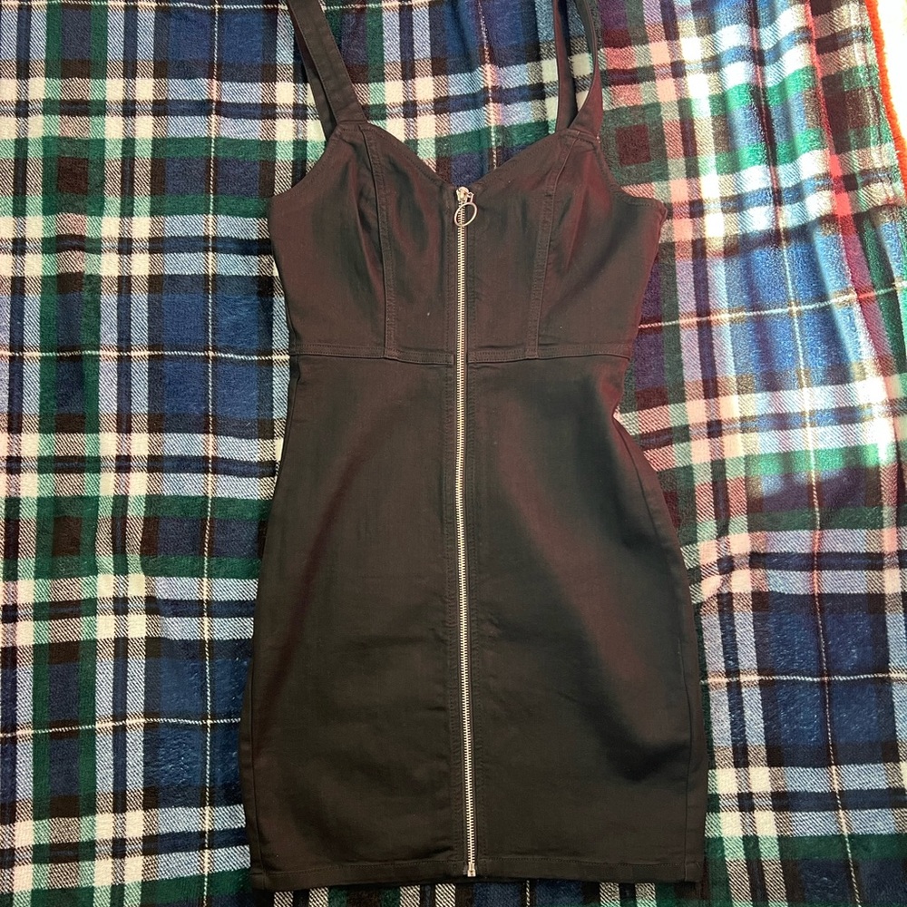 Guess Black Spaghetti Strap Bodycon Mini Dress